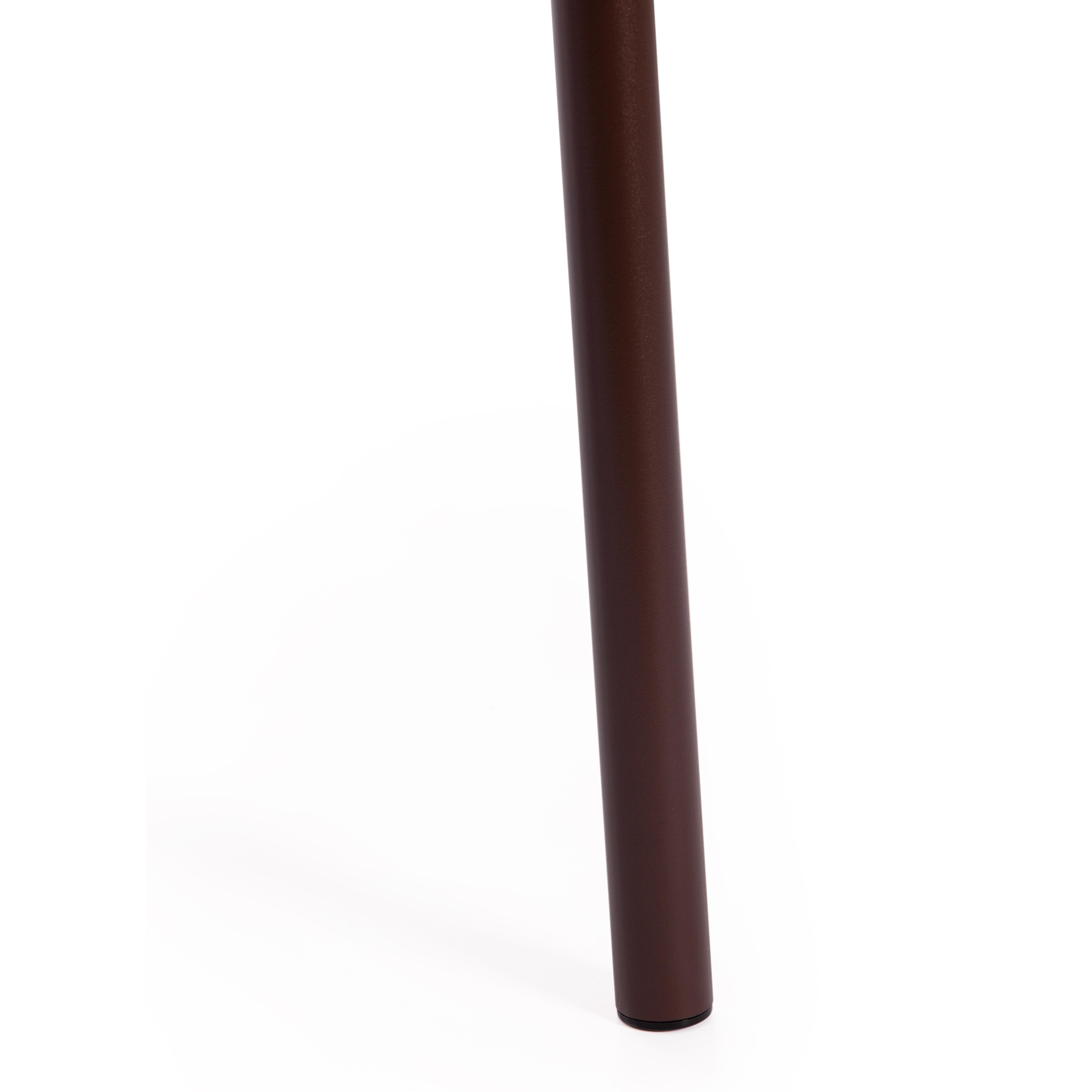 Стул GENIUS (mod 75) металл/пластик, 46x56x84cм, бежевый/коричневые ножки