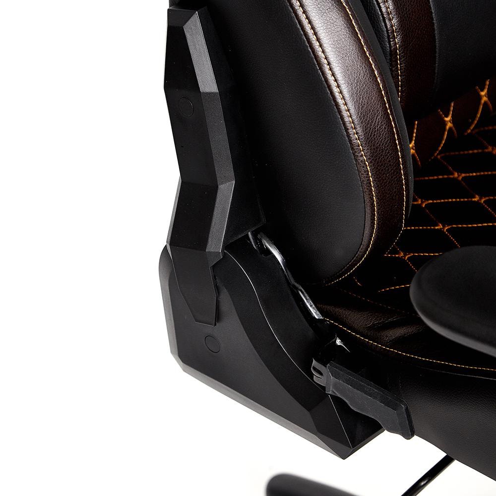 Кресло iChess кож/зам, черный/коричневый