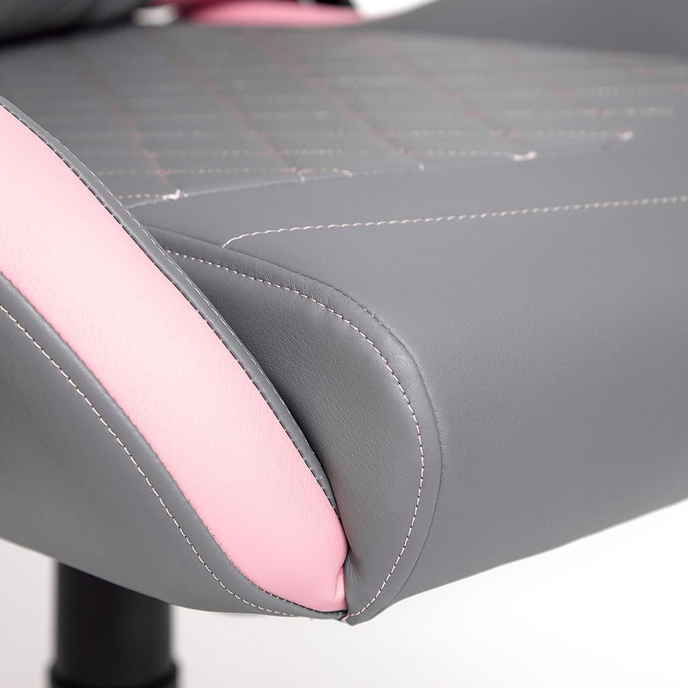 Кресло iPinky кож/зам, серый/розовый