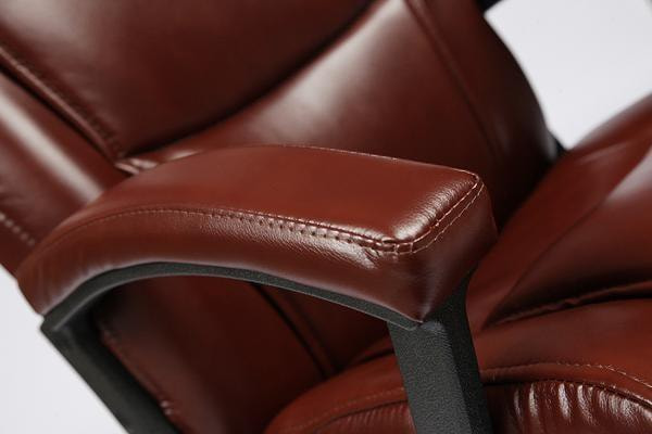 Кресло BERGAMO (хром) кож/зам, коричневый, 2 TONE