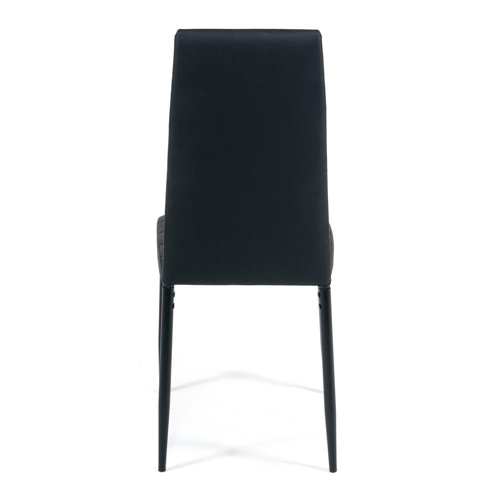 Стул Easy Chair (mod. 24) металл/экокожа, 40x42x95.5см, черный