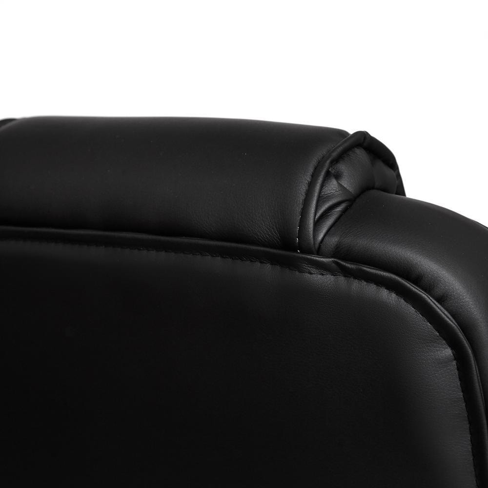 Кресло BERGAMO (хром) кож/зам, черный, 36-6