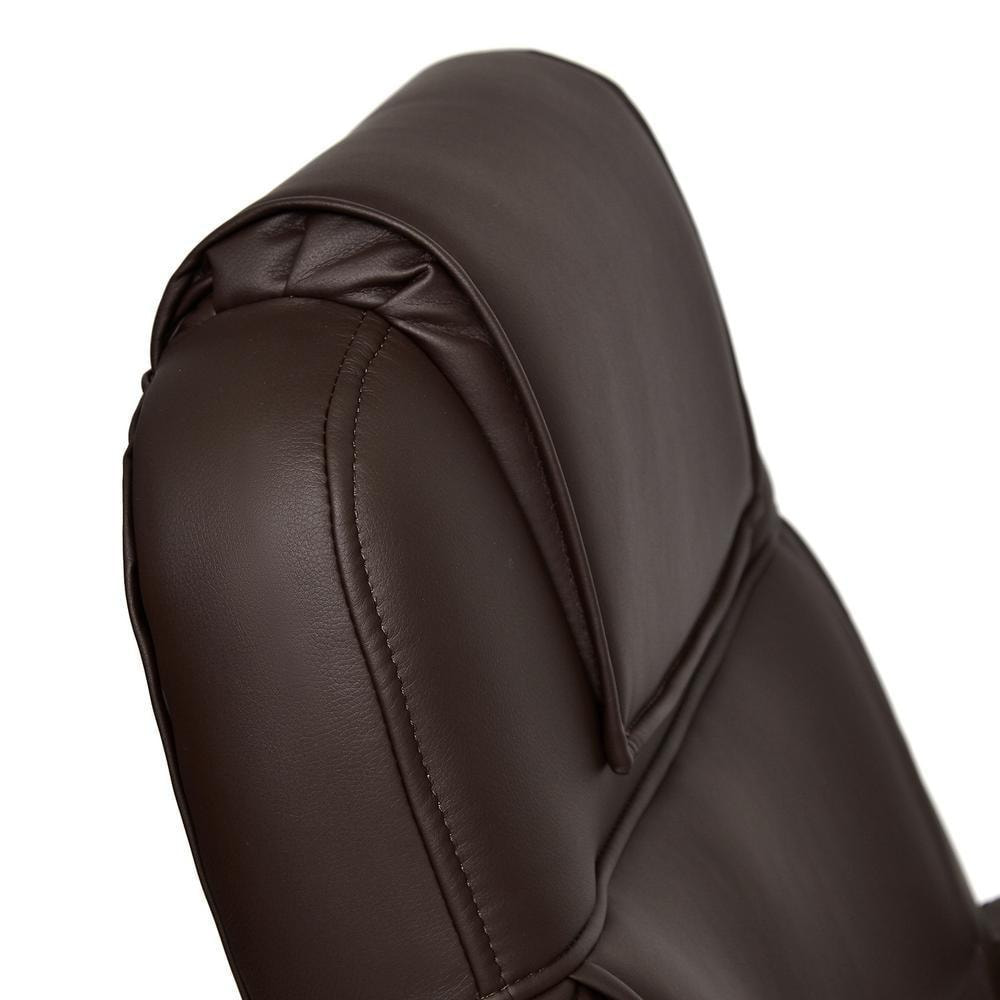 Кресло BERGAMO (хром) кож/зам, коричневый, 36-36