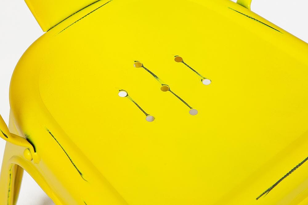 Стул LOFT CHAIR (mod. 012) металл, 45*35*85см, желтый/yellow vintage