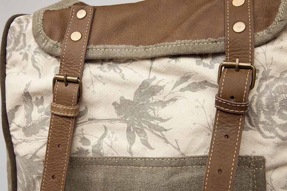 Рюкзак Secret De Maison CALIFORNIA ( mod. M-11553 ) кожа буйвола / ткань хлопок, 33*13*45, коричневый, ткань: винтаж