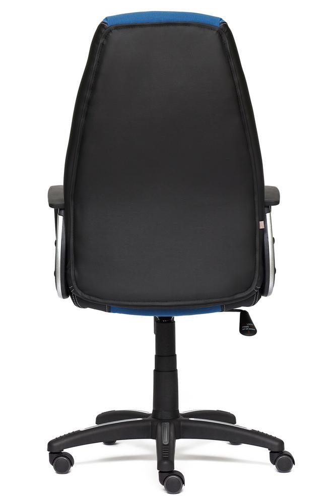 Кресло INTER кож/зам/ткань, черный/синий/серый, 36-6/С24/14