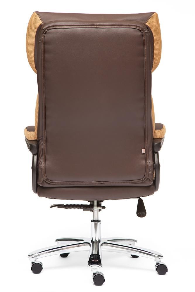 Кресло GRAND кож/зам/ткань, коричневый/бронзовый, 36-36/21