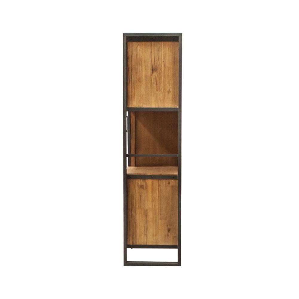 Шкаф Secret De Maison CITY ( mod. CTY L03 ) 3 двери, металл/дерево акация, 90х35х140см, коричневый дым (smoke brown B034)