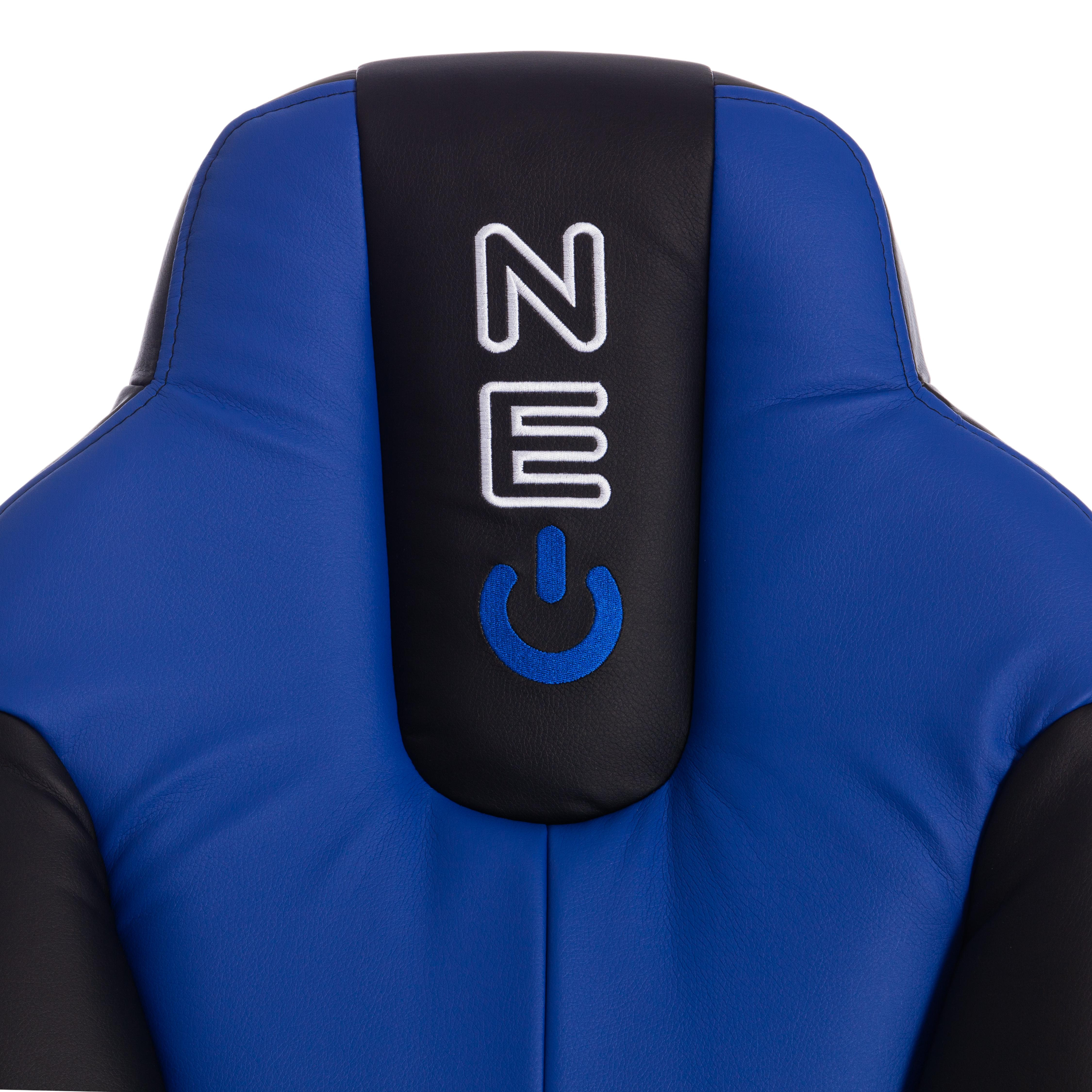 Кресло NEO (1) кож/зам, черный/синий, 36-6/36-39