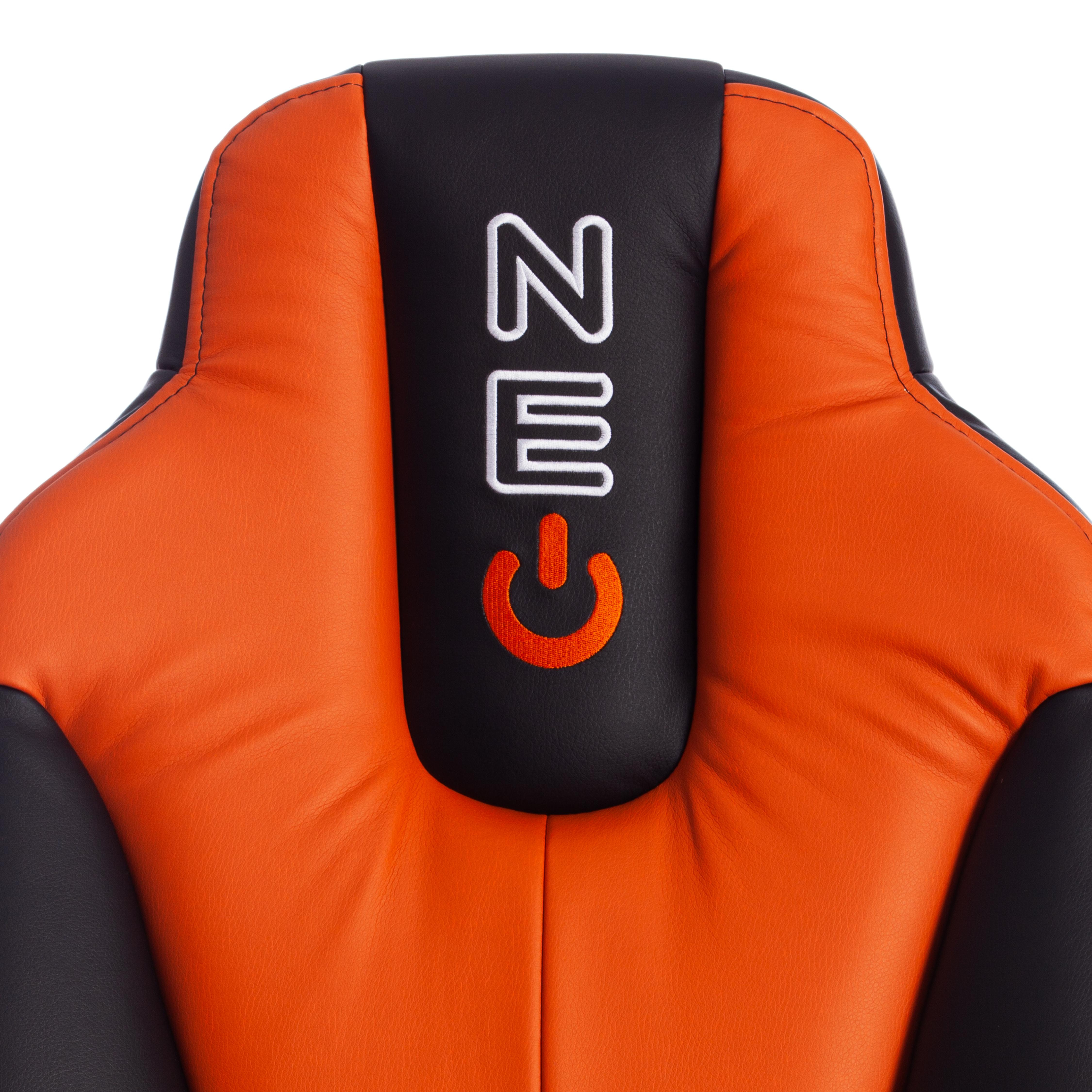 Кресло NEO (1) кож/зам, черный/оранжевый, 36-6/14-43