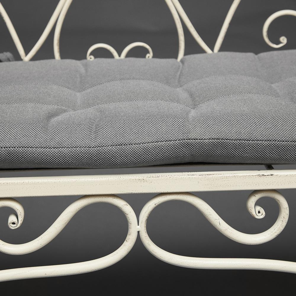 Скамья Secret de Maison BEAUJOLAIS + подушка (mod. PL08-8574) металл, 136х46х96см, белый антик (antique white)