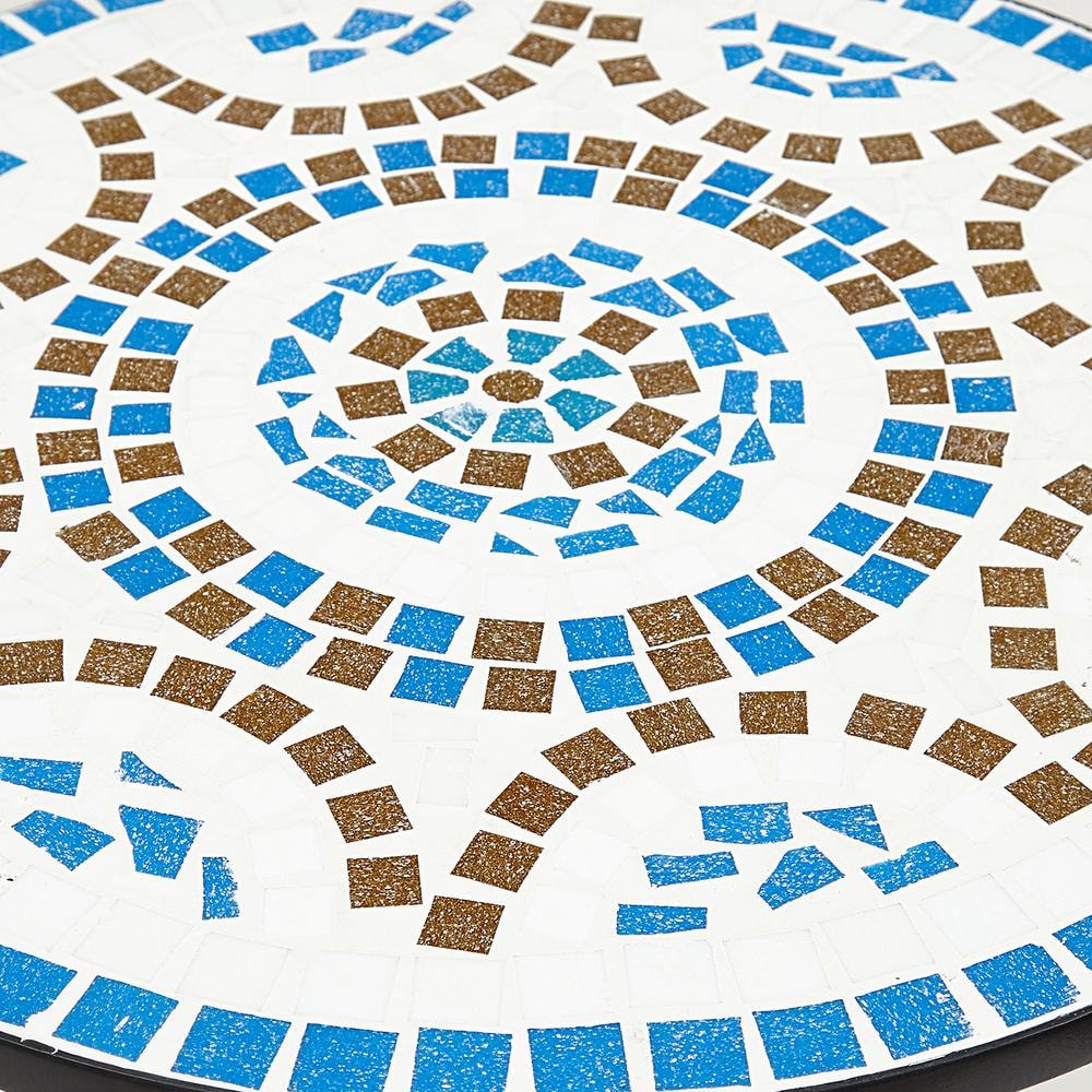 Стол Secret de Maison ROMEO (mod. PL08-1070) металл, 60х72см, Black/Blue Brown Mosaic