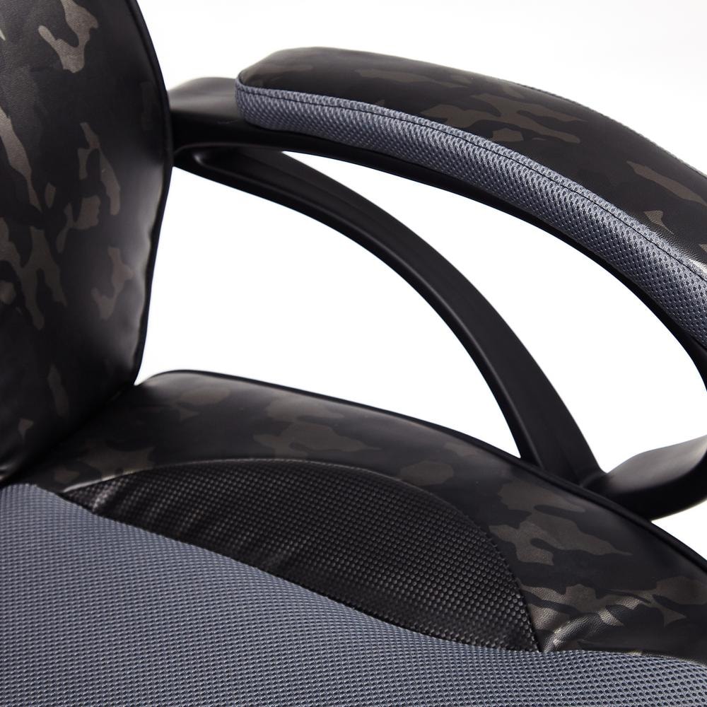 Кресло RACER GT MILITARY кож/зам/ткань, серый/серый, TW 12