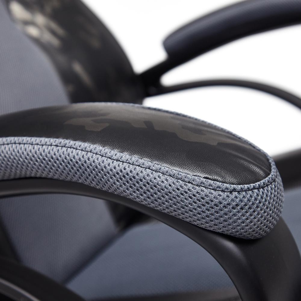 Кресло RACER GT MILITARY кож/зам/ткань, серый/серый, TW 12