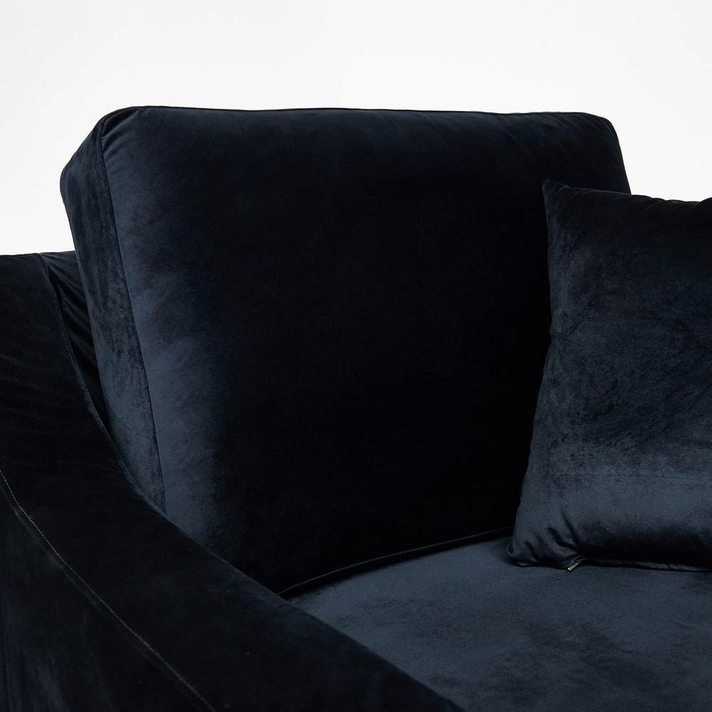 Кресло Secret de Maison OSLO (mod. 5380-20C) дерево береза, ткань: вельвет, 97*95*83, темно-синий