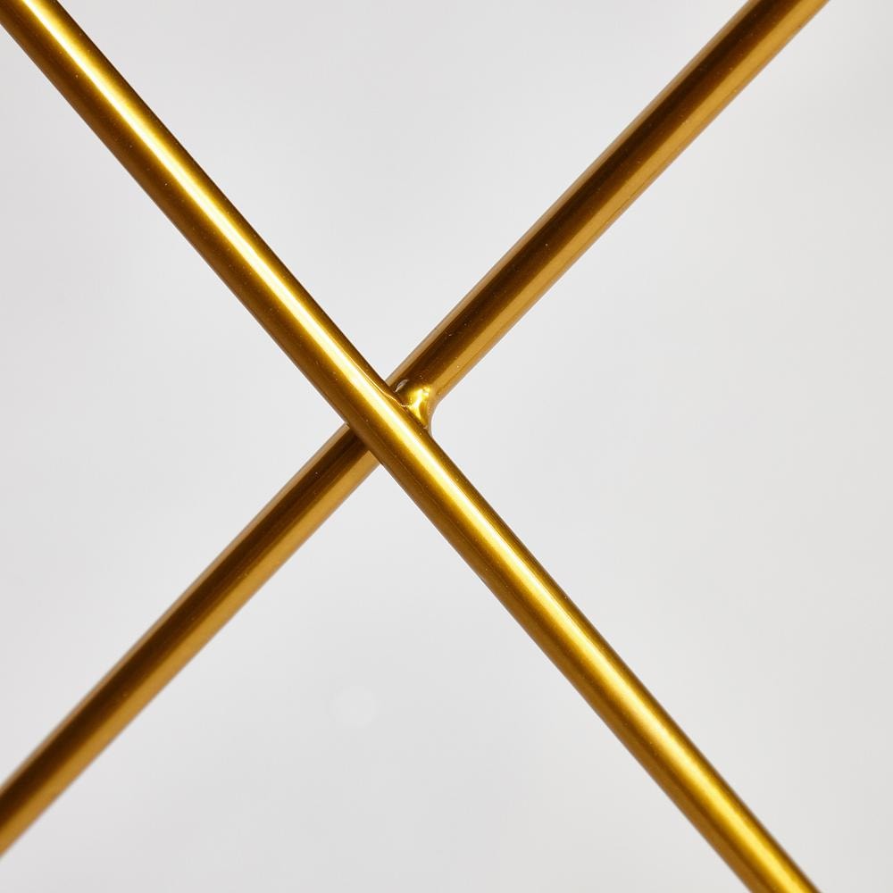 Стол VULCANO ( mod. DT1423 ) металл/стекло, 140*80*76 см, черный/золотой
