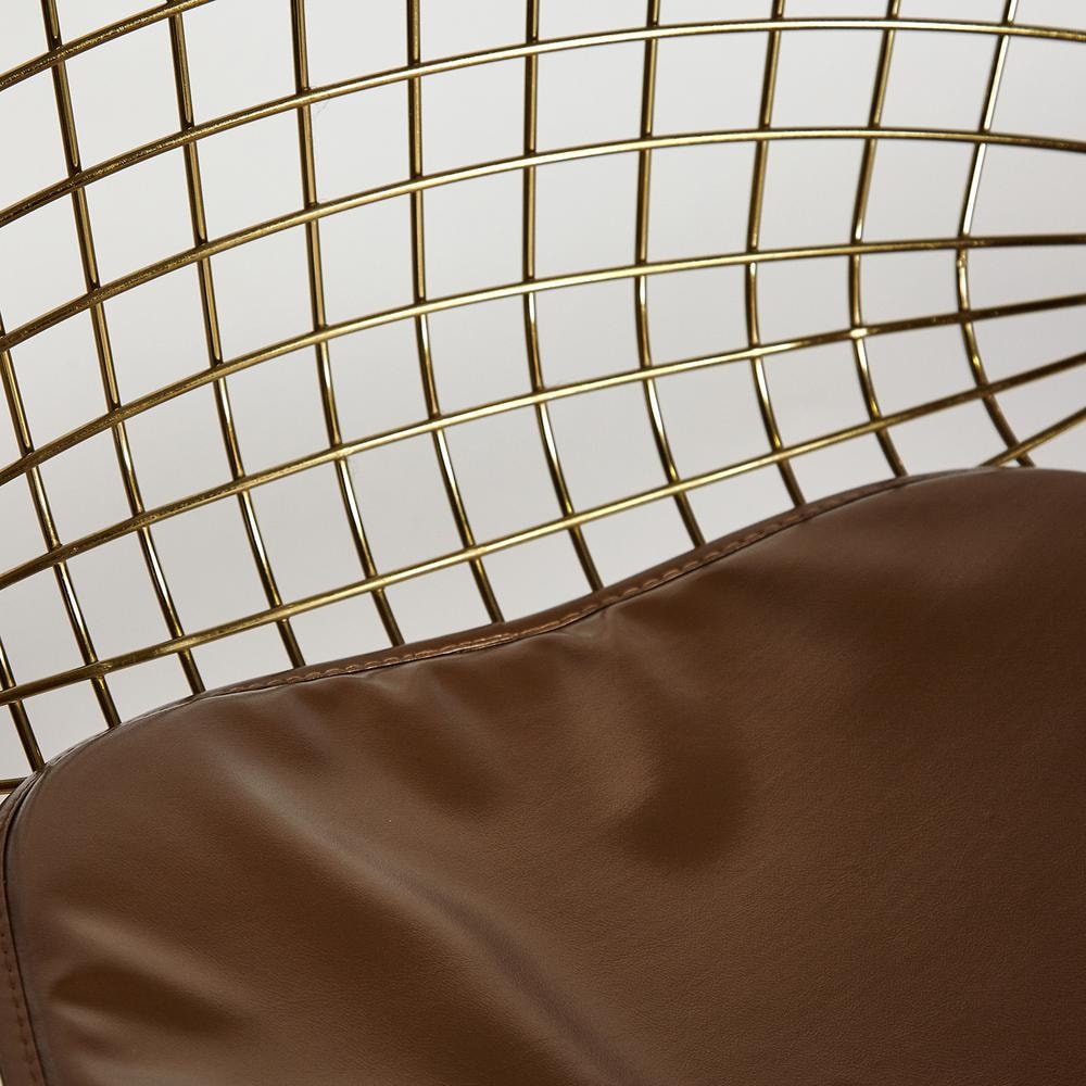 Стул BAZALT с подушкой (mod. DC5079) металл, 49,5*46,5*81,5 см, золотой гальваник
