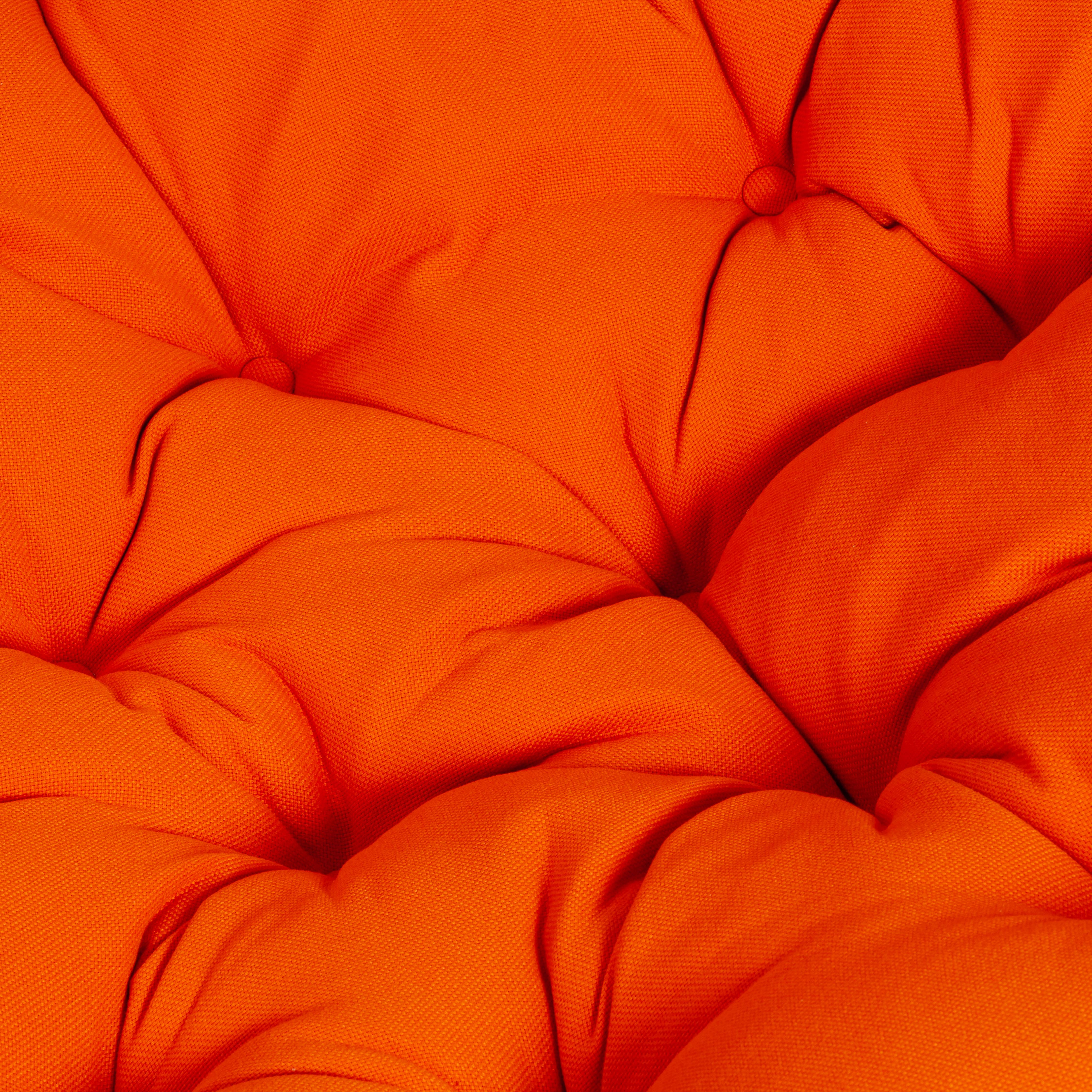 Кресло PAPASAN ECO/ПАПАСАН ЭКО P115-1/SP STD /c подушкой, ремешками/ диаметр подушки 122 см, 115x101x92 см, Natural (натуральный), ткань Оранжевый, С 23