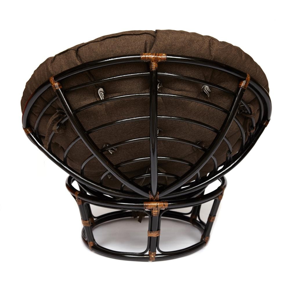 Кресло "PAPASAN"  23/01 W /с подушкой/ Antique brown (античный черно-коричневый), ткань Коричневый, 3М7-147