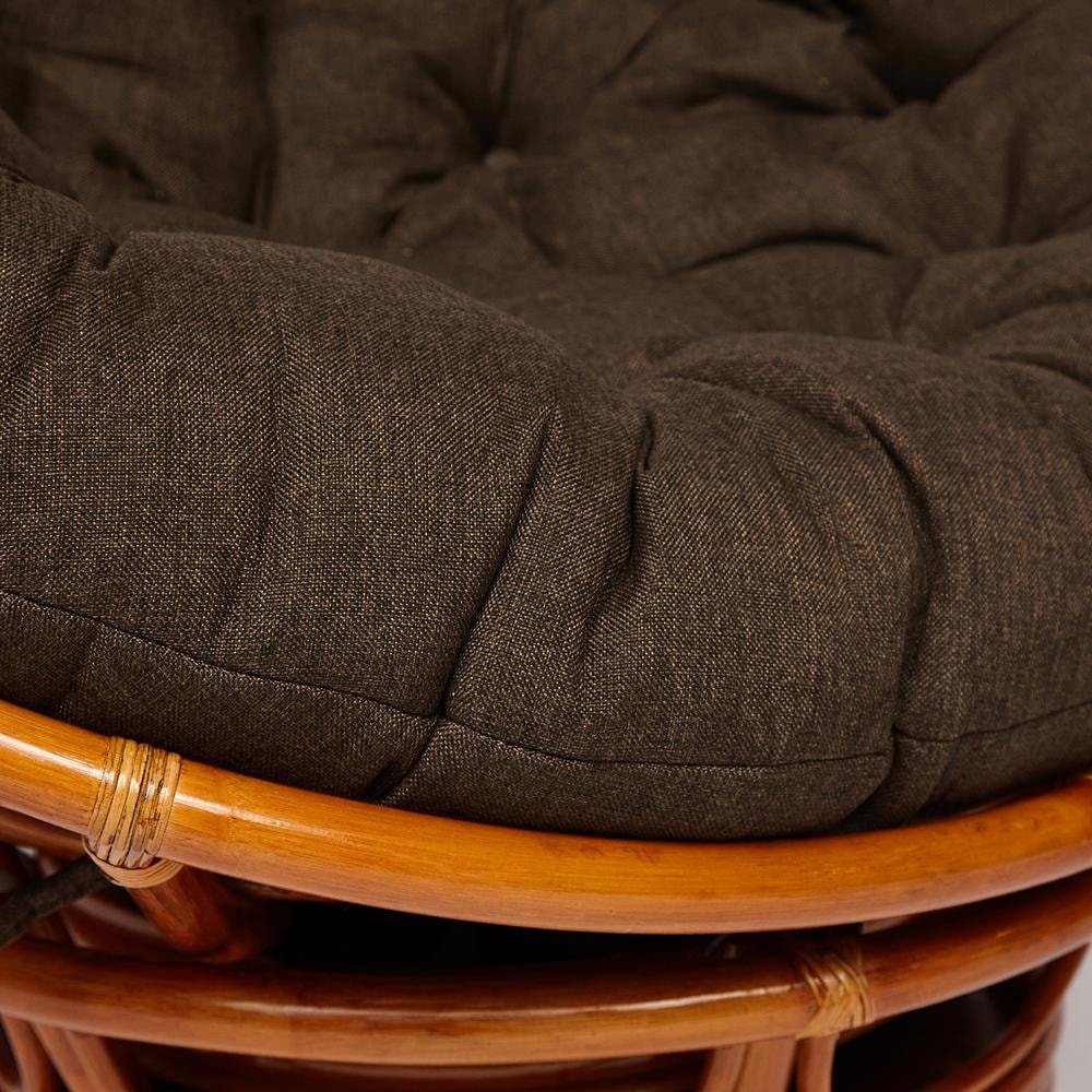 Кресло-качалка "PAPASAN" w 23/01 B / с подушкой / Cognac (коньяк), ткань Коричневый, 3М7-147