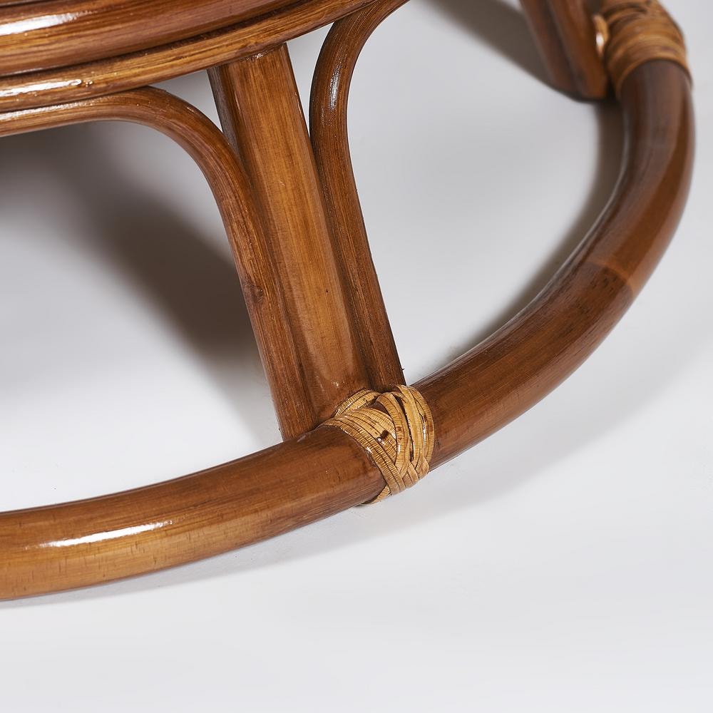 Кресло-качалка "PAPASAN" w 23/01 B / с подушкой / Pecan (орех), ткань Оранжевый, С 23