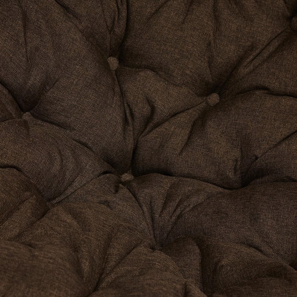 Кресло-качалка "PAPASAN" w 23/01 B / с подушкой / Antique brown (античный черно-коричневый), ткань Коричневый, 3М7-147
