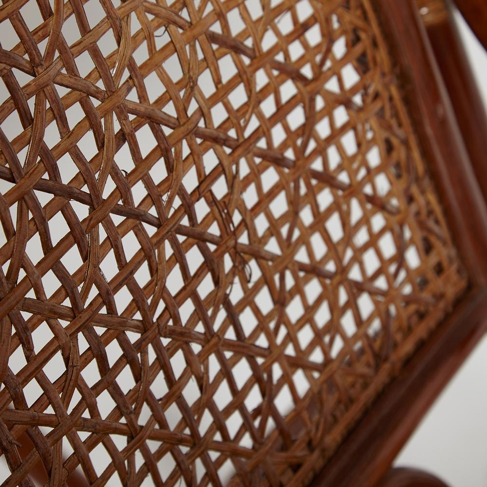 Кресло-качалка MILANO (разборная) / без подушки / ротанг top quality, 58x136x103 см, Pecan (орех)