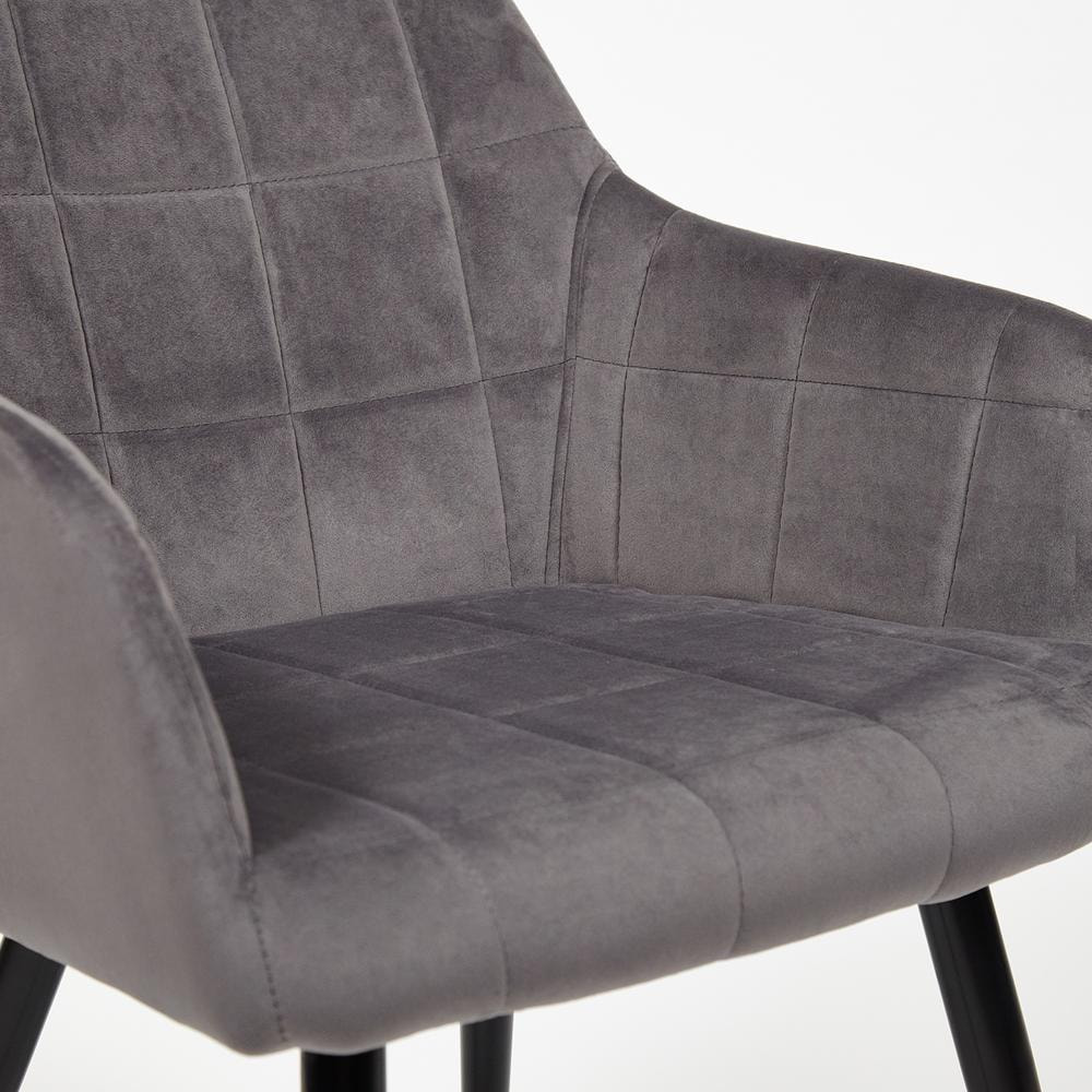Кресло BEATA (mod. 8266) металл/ткань, 56х60х82 см, серый (G-062-40)/черный