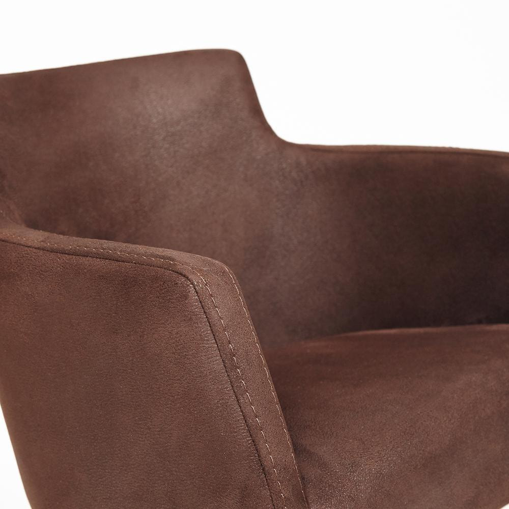 Кресло KNEZ Бук, 59,5 х 57 х 79,5 см , ножки: wenge, нубук - коричневый (нубук 7)