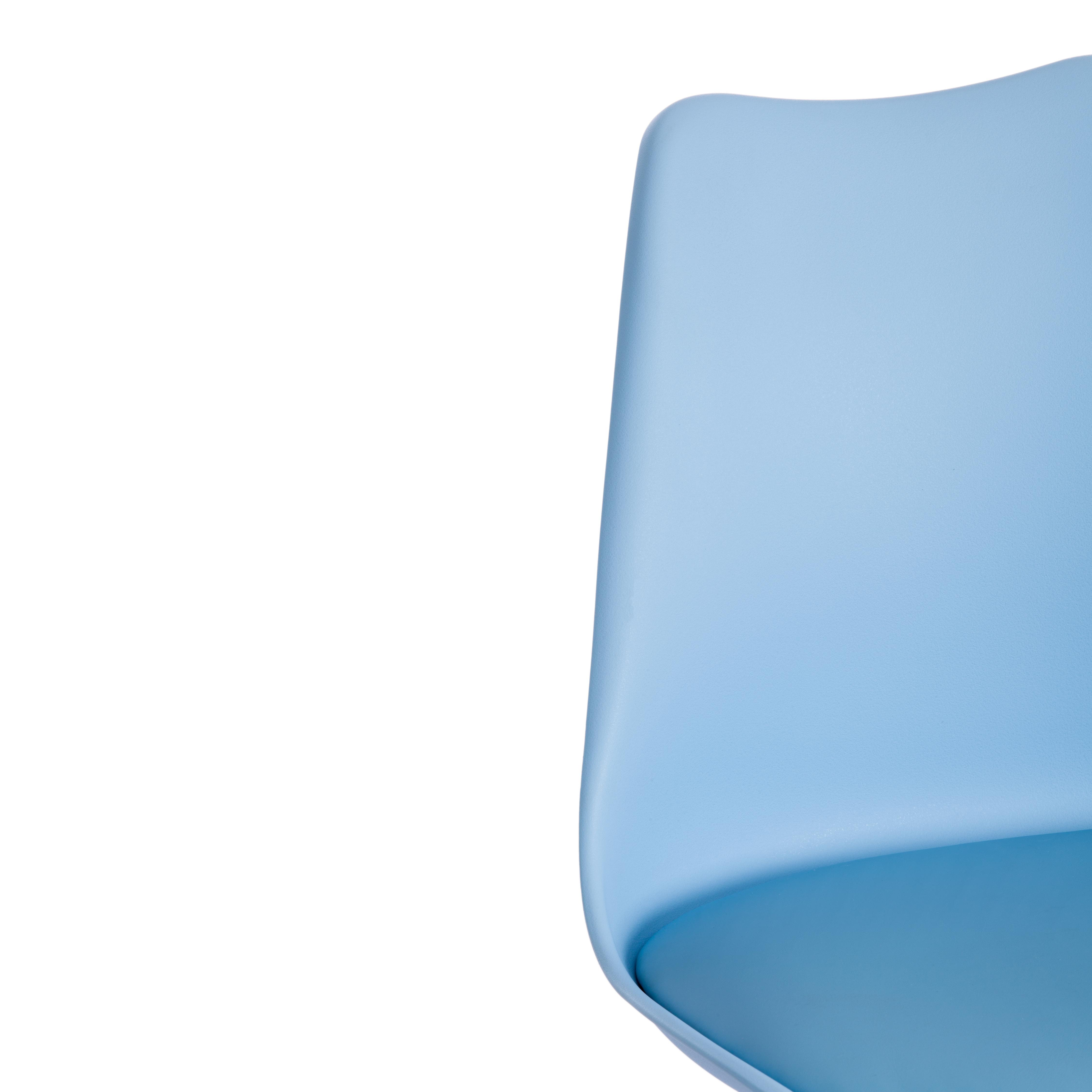 Стул TULIP IRON CHAIR (mod.EC-123) / 1 шт. в упаковке металл/пластик, 54,5*48*83,5см, голубой