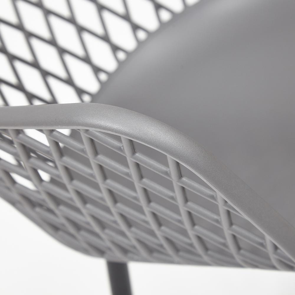 Кресло DIEGO (mod. 8003) металл/пластик, 55х60х82,5 см, серый/черный