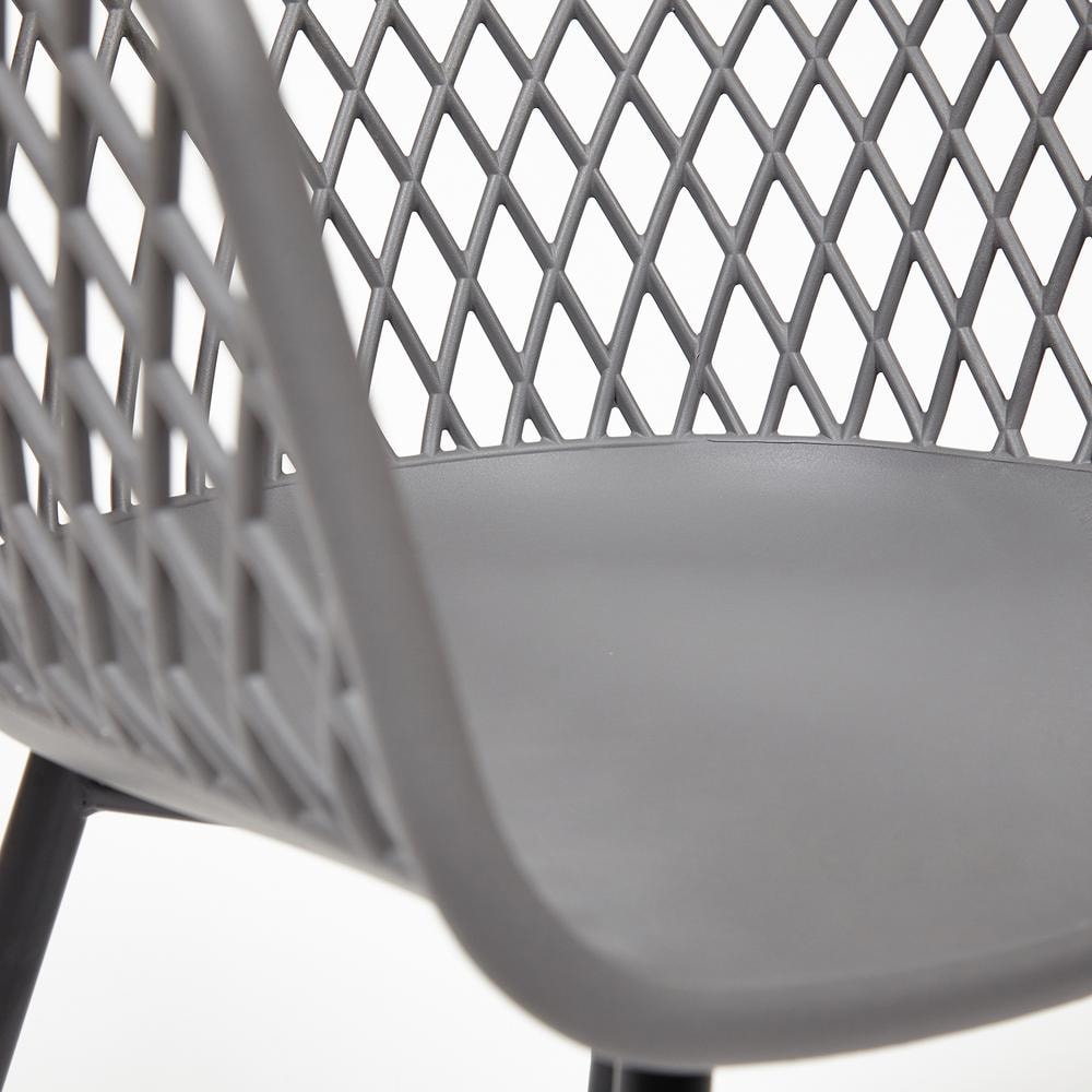 Кресло DIEGO (mod. 8003) металл/пластик, 55х60х82,5 см, серый/черный