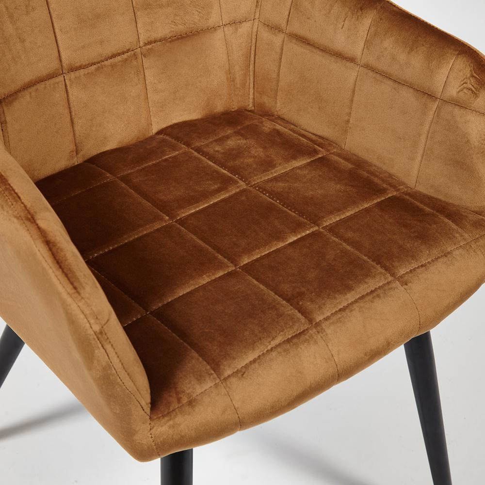 Кресло BEATA (mod. 8266) металл/ткань, 56х60х82 см, коричневый (G-062-61)/черный