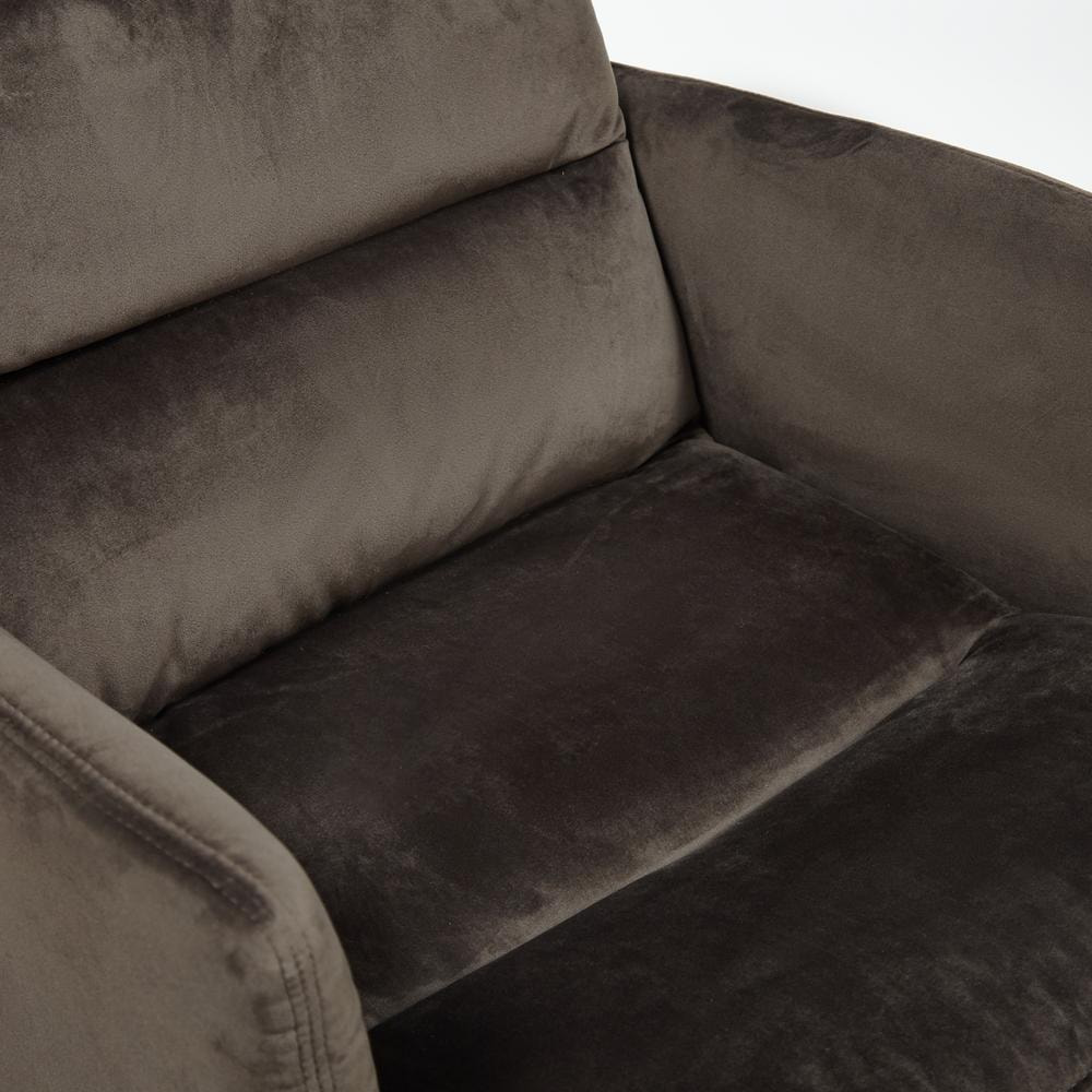 Кресло ALFRED с банкеткой  (mod. DM7574-1) металл, ткань, 50*55*86, 43*43.5*39, коричневый (37-brown)