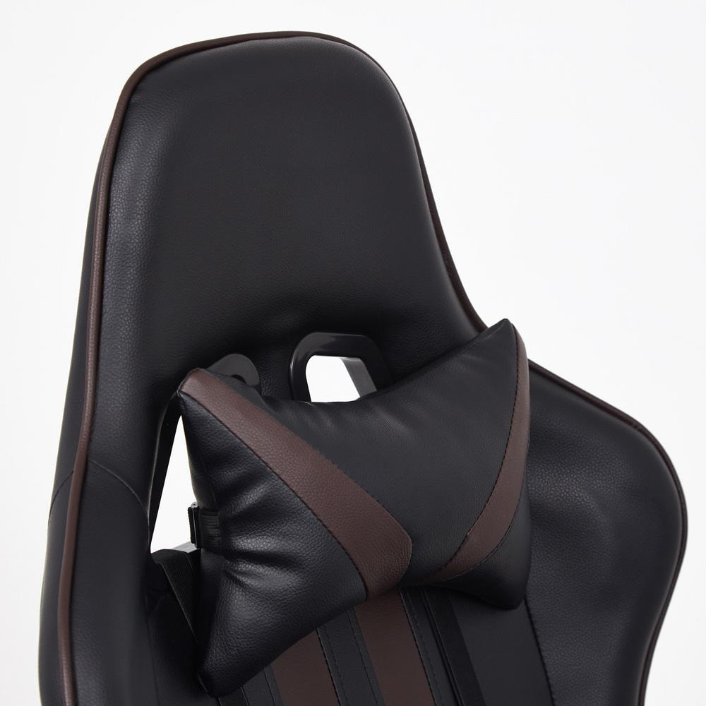 Кресло iCar кож/зам, черный/коричневый
