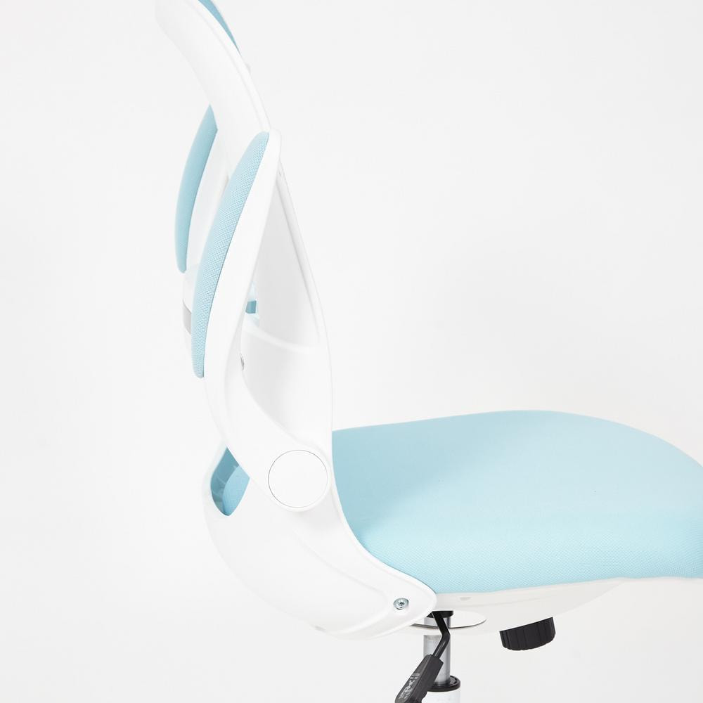 Кресло Happy white ткань, голубой