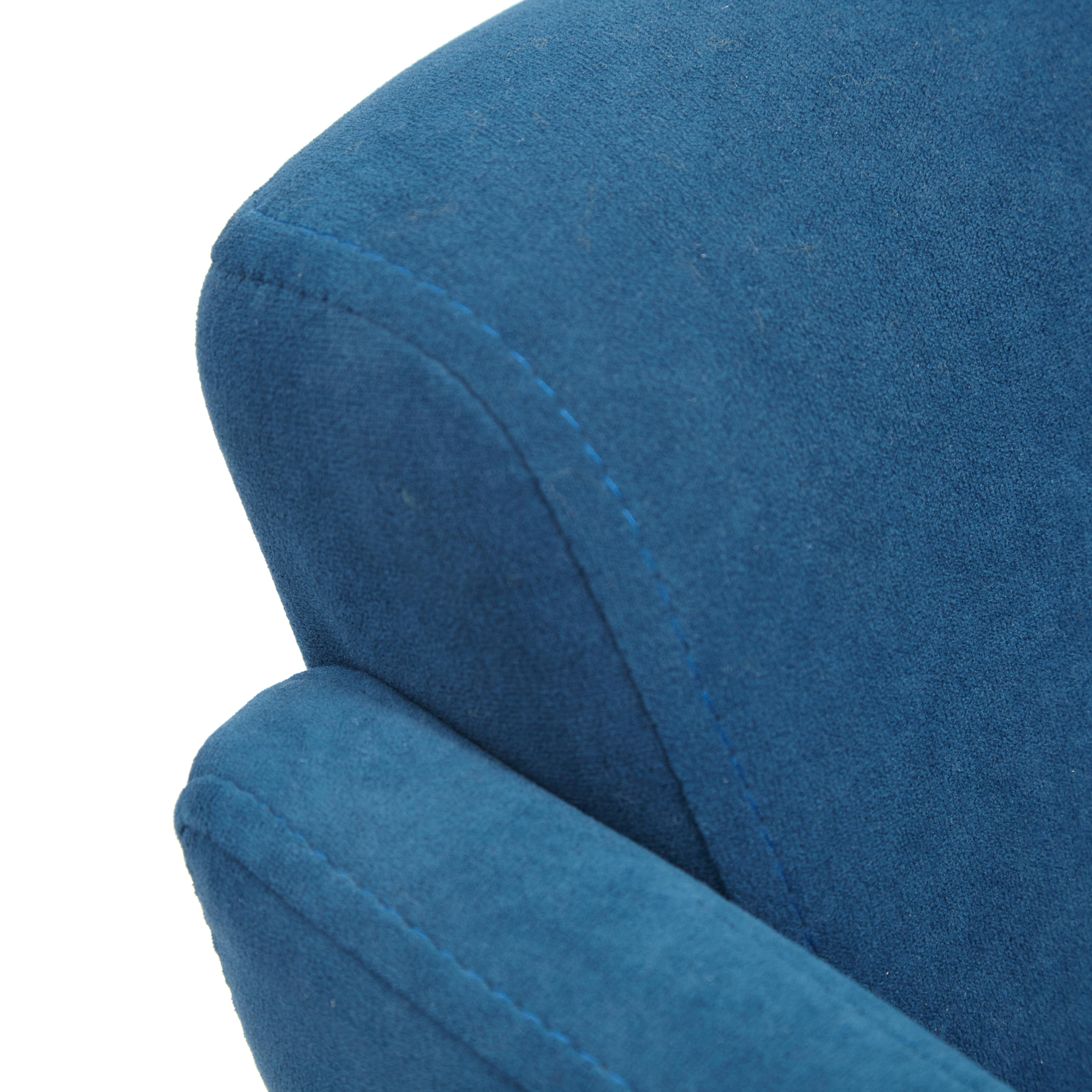 Кресло MILAN хром флок , синий, 32