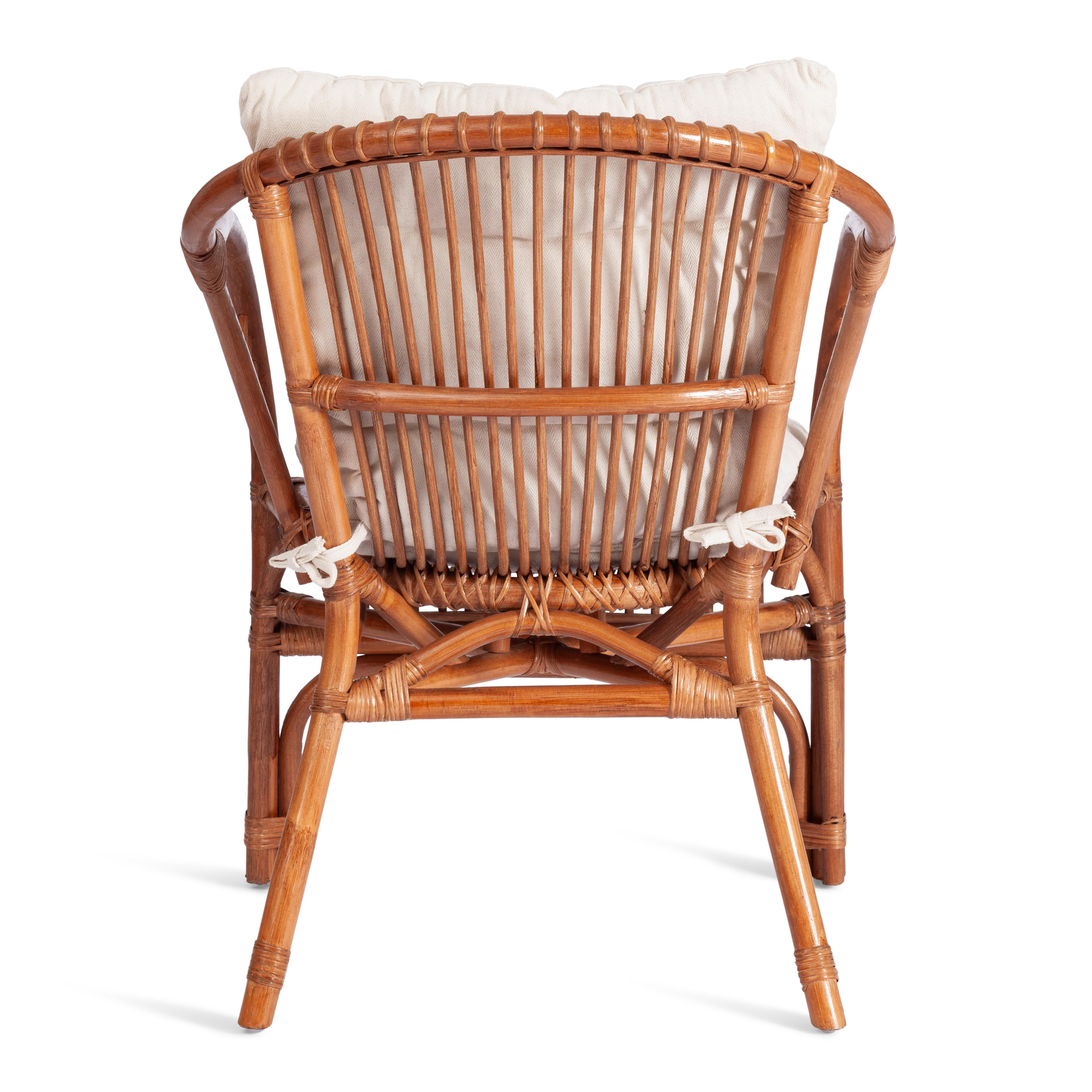 ТЕРРАСНЫЙ КОМПЛЕКТ " NEW BOGOTA " (2 кресла + стол) /с подушками/ ротанг, кресло 61х67х78,5 см, диаметр стола 50см, coco brown (коричневый кокос)