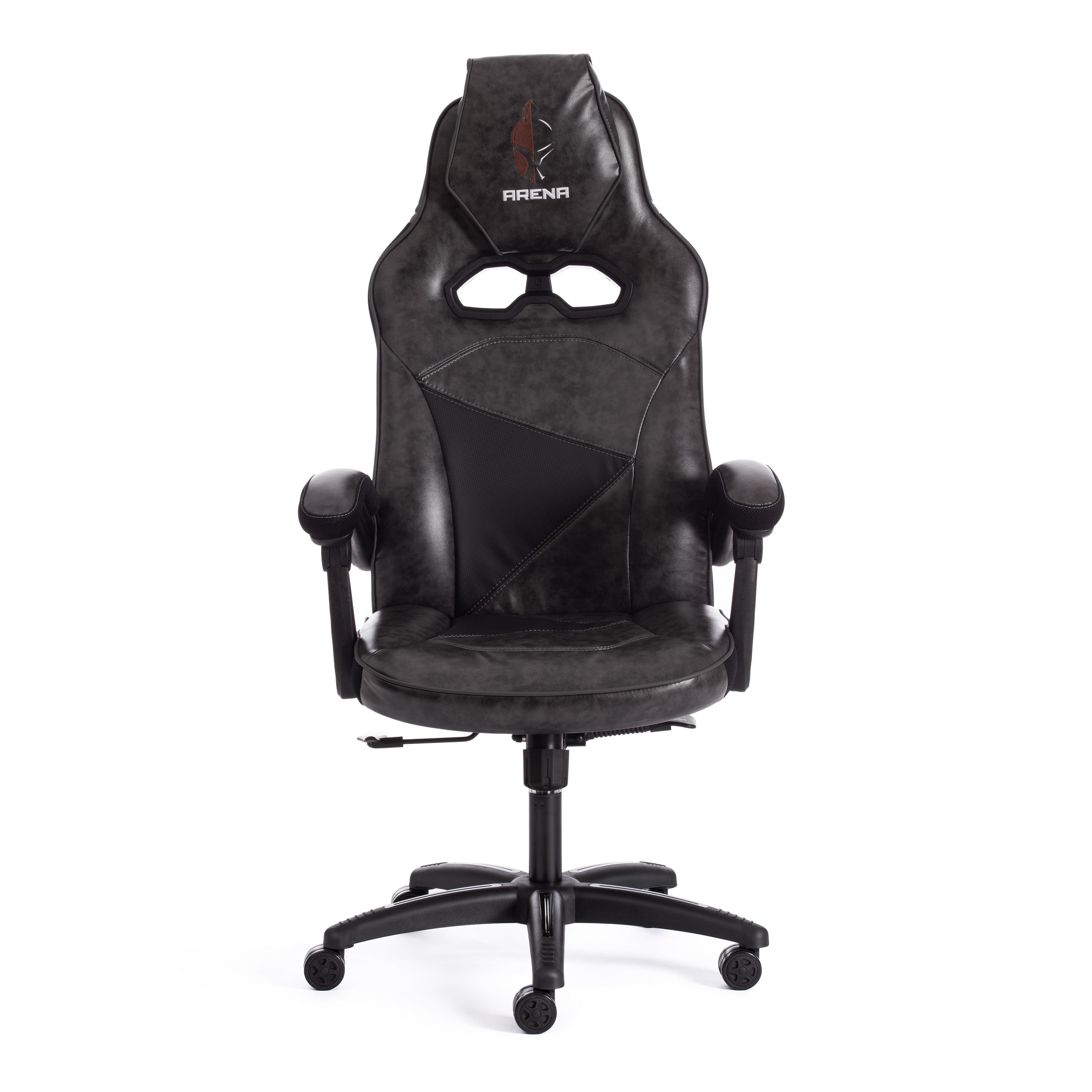 Кресло ARENA кож/зам, серый/черный, 2 tone серый/карбон черный