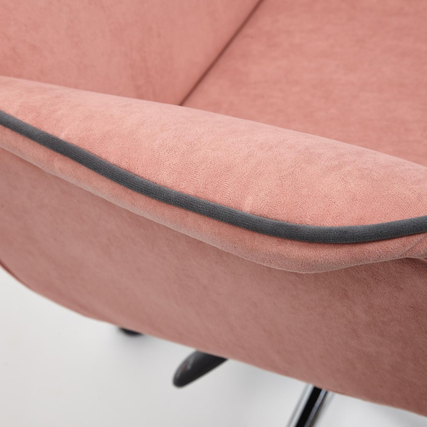 Кресло CHARM флок , розовый, 137