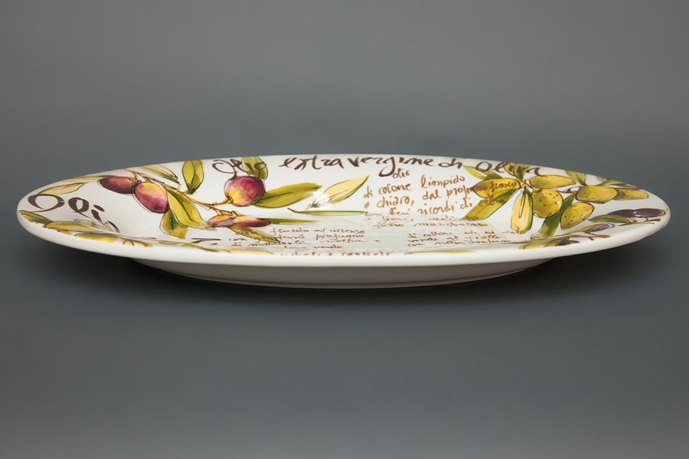 OLIVES Oval platter  (mod. C/1179 ) | Блюдо овальное "ОЛИВКИ" керамика, 45 х 33 см