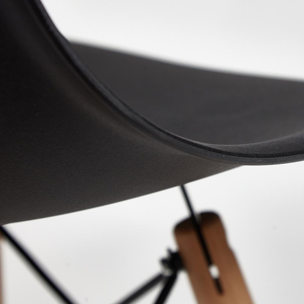 Стул барный Cindy Bar Chair (mod. 80) дерево бук/металл/пластик, 46х55х106 см, черный