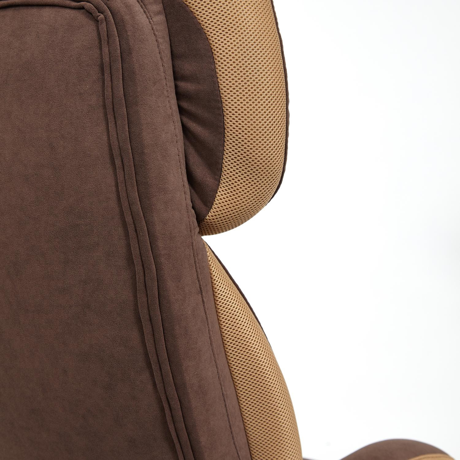 Кресло DUKE флок/ткань, коричневый/бронза, 6/TW-21