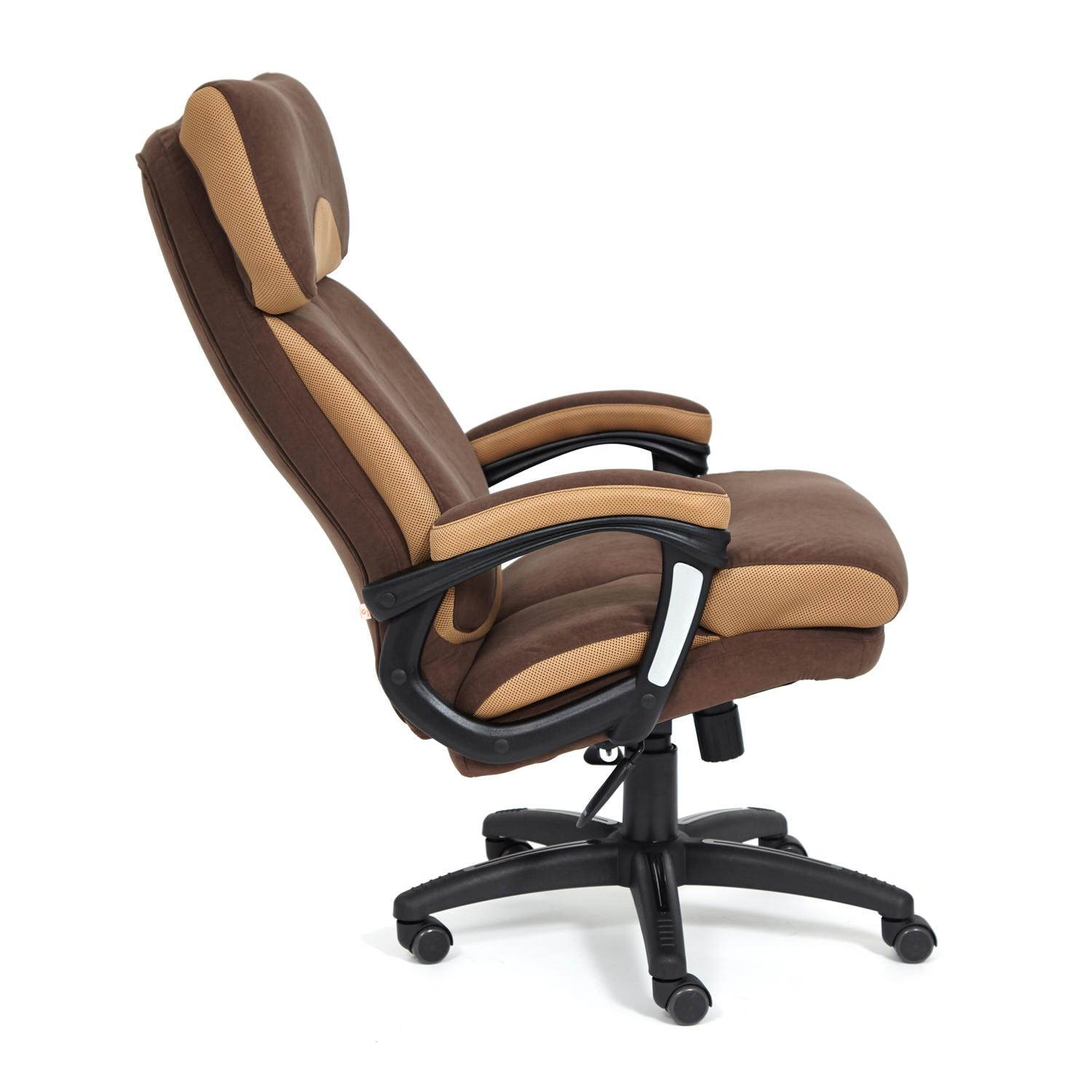 Кресло DUKE флок/ткань, коричневый/бронза, 6/TW-21