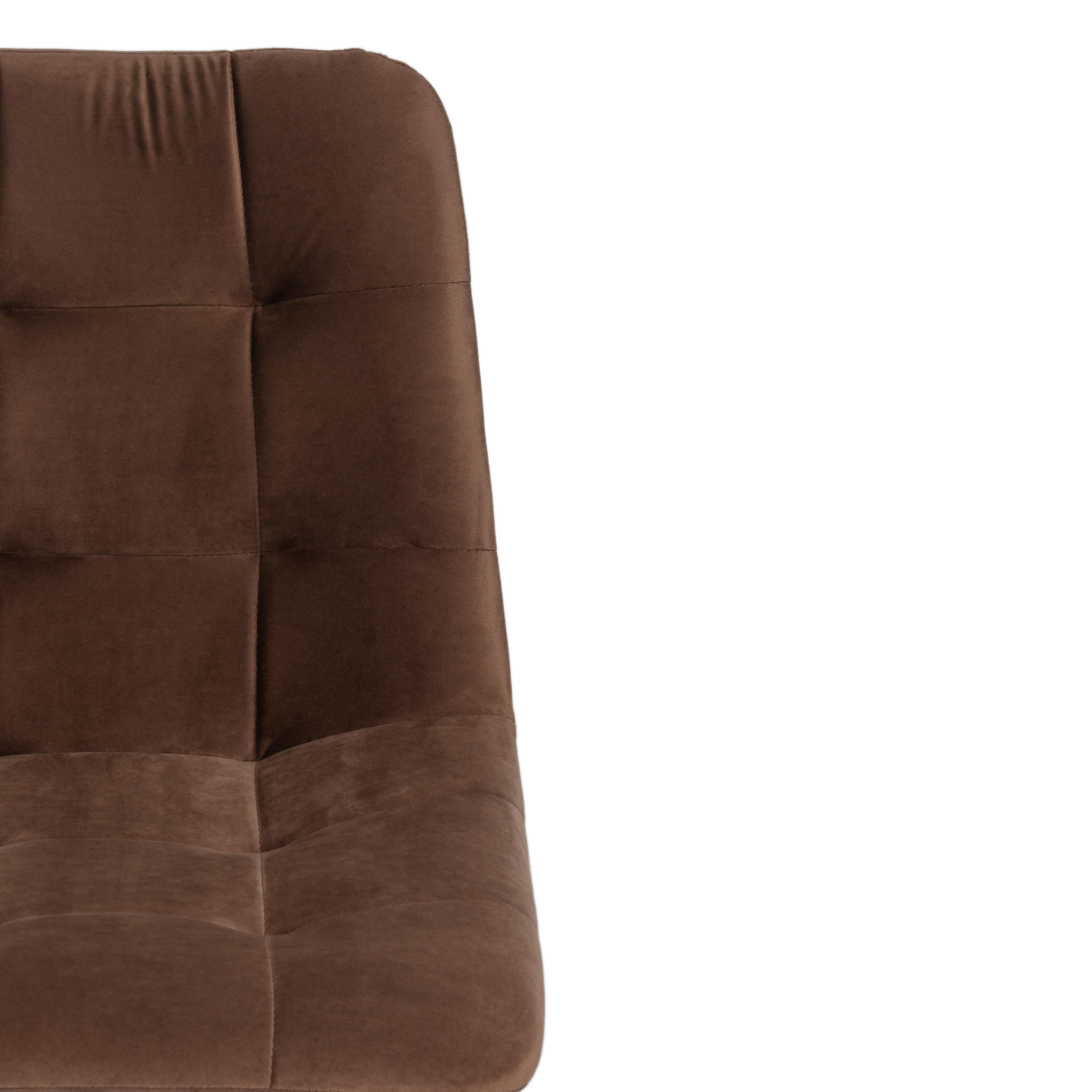 Стул CHILLY (mod. 7095) ткань/металл, 45x53х88 см, высота до сиденья 50 см, коричневый barkhat 12/черный