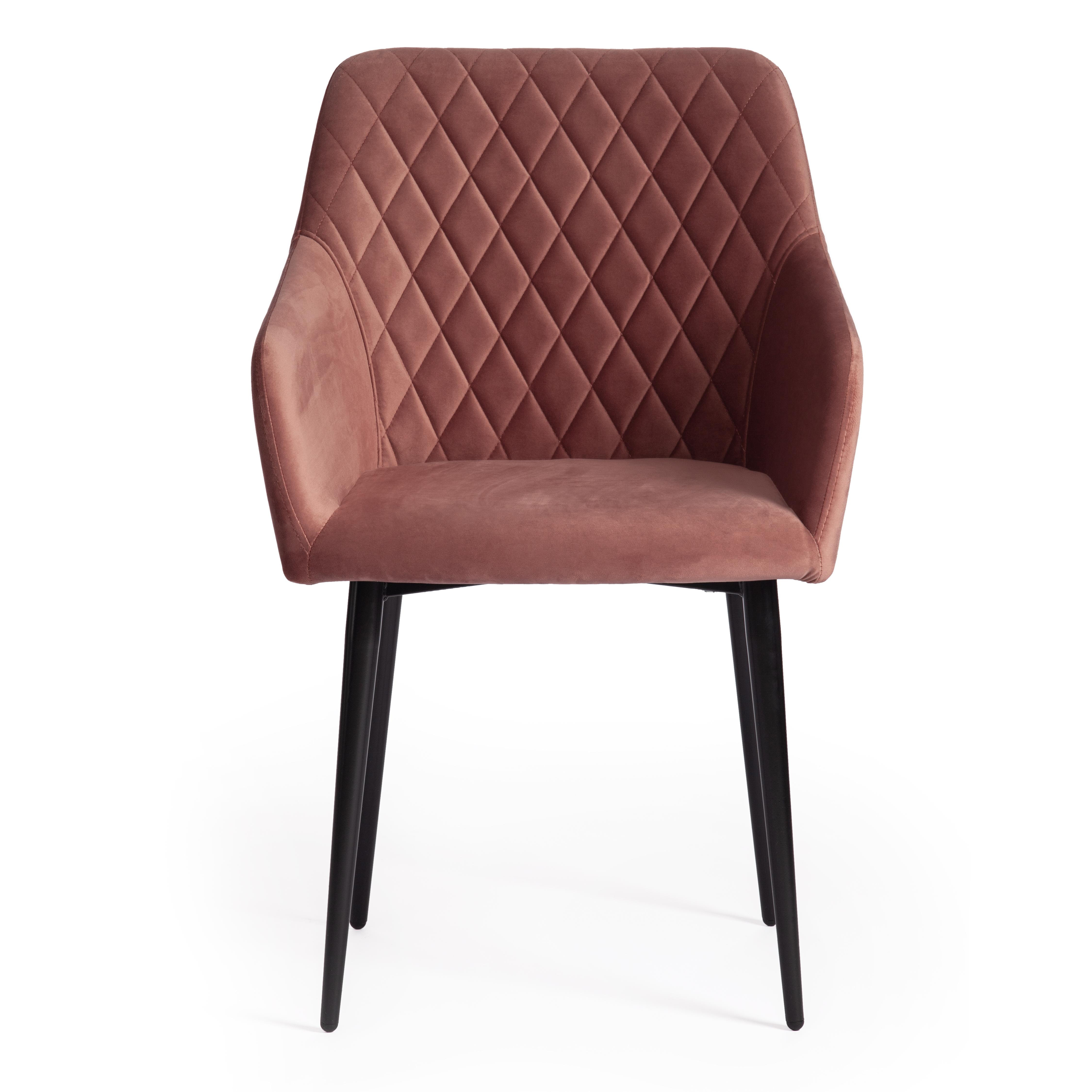 Кресло BREMO (mod. 708) ткань/металл, 58х55х83 см, высота до сиденья 48 см, коралловый barkhat 15 /черный