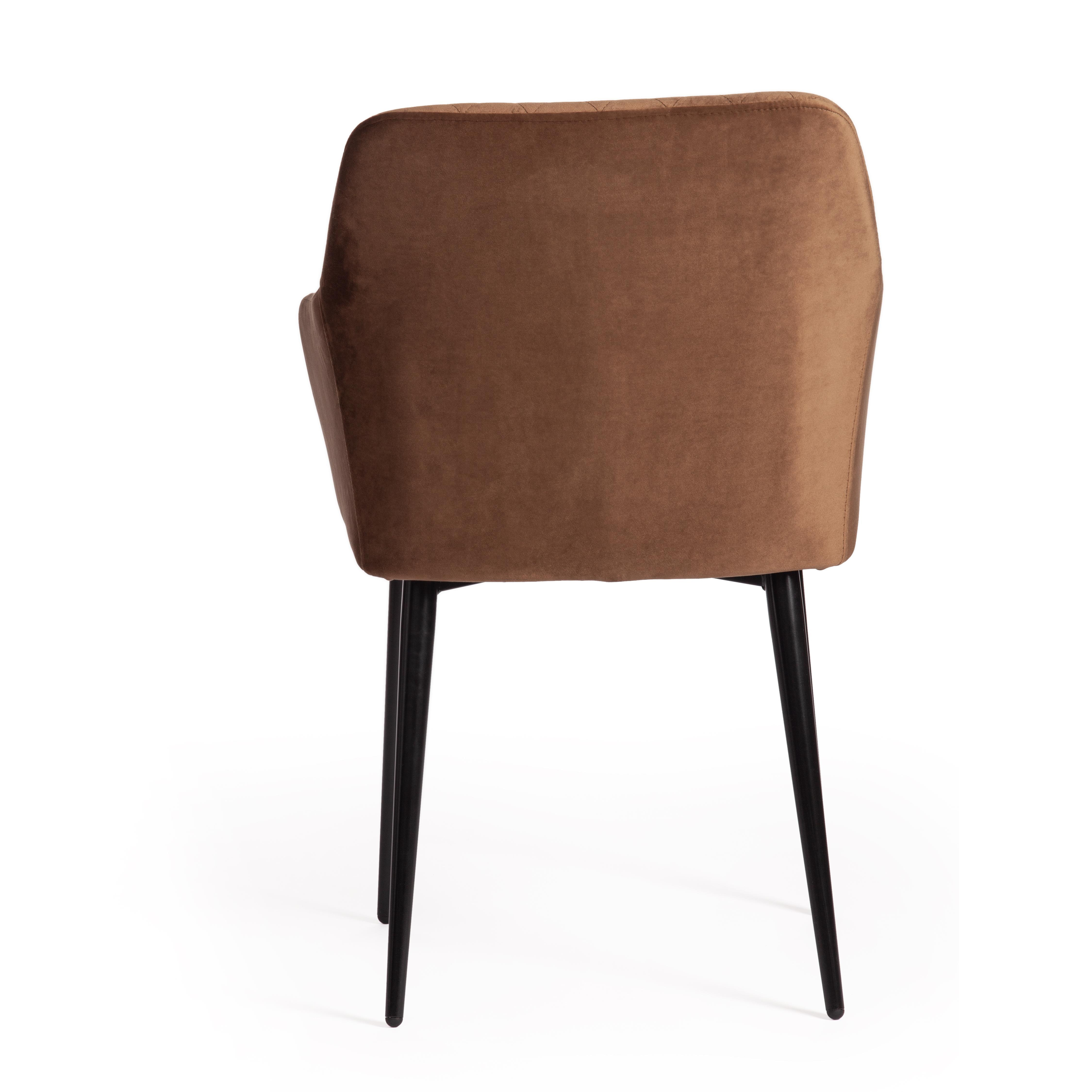 Кресло BREMO (mod. 708) ткань/металл, 58х55х83 см, высота до сиденья 48 см, коричневый barkhat 11/черный