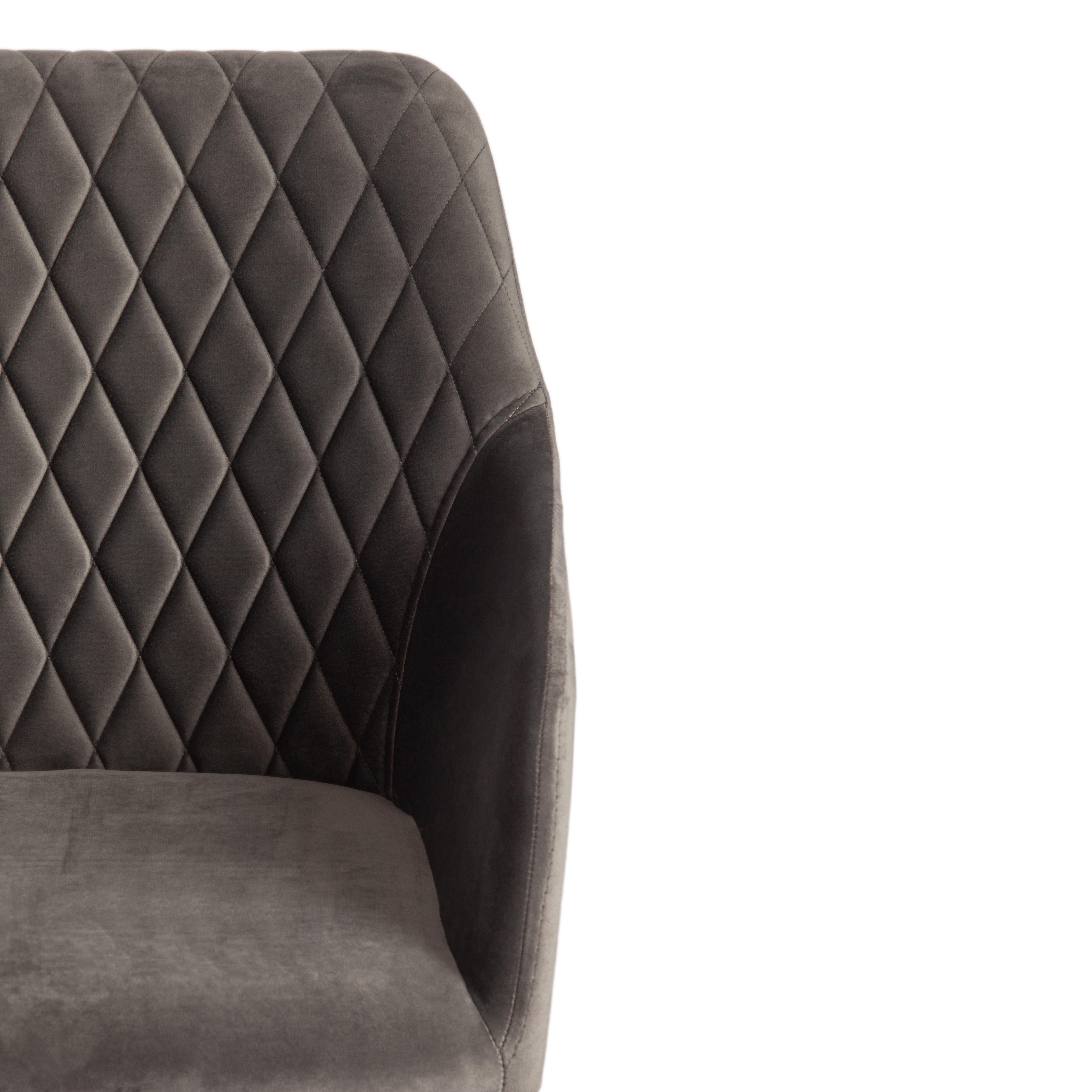 Кресло BREMO (mod. 708) ткань/металл, 58х55х83 см, высота до сиденья 48 см, серый barkhat 26/черный