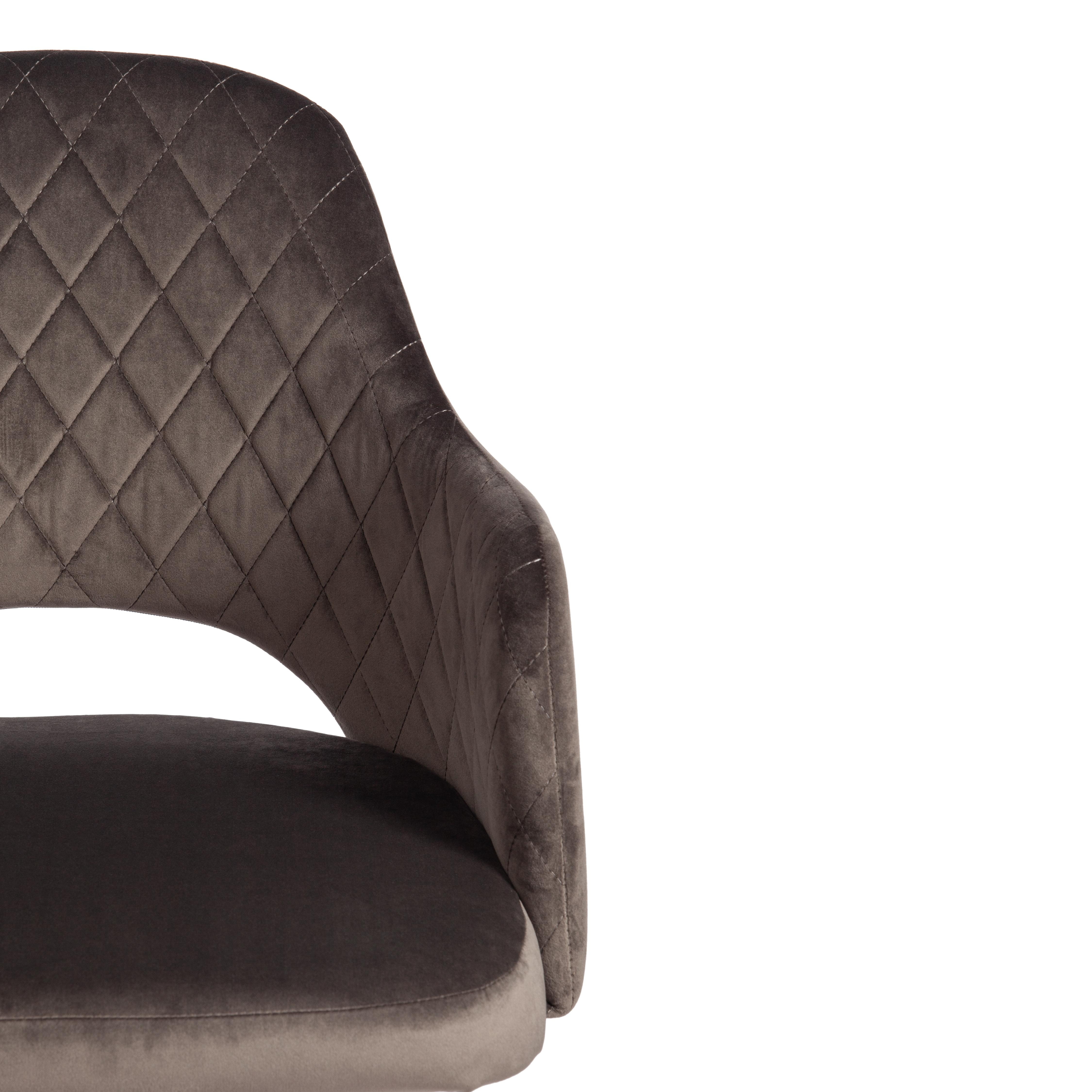 Кресло VALKYRIA (mod. 711) ткань/металл, 55х55х80 см, высота до сиденья 48 см, темно-серый barkhat 14/черный