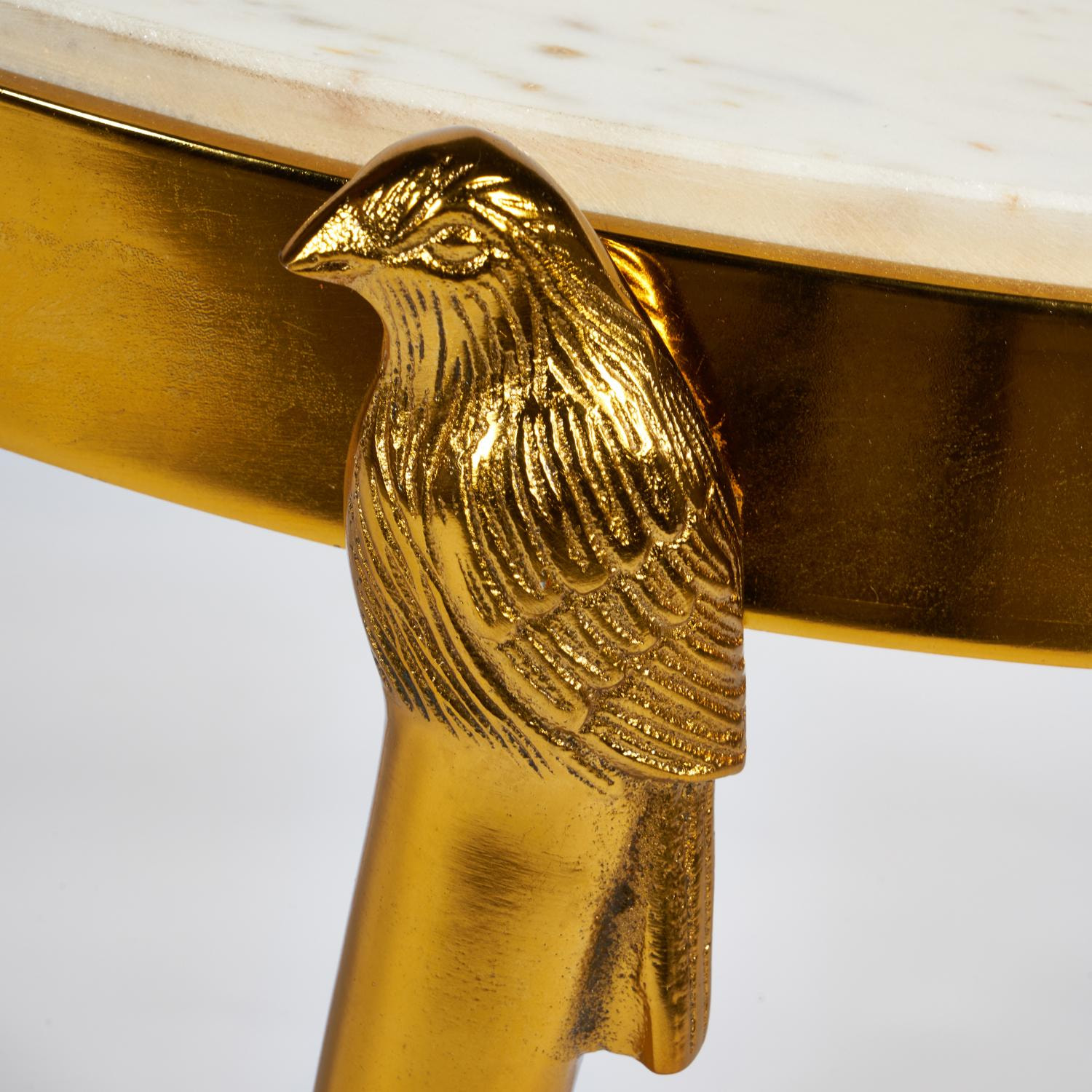 Столик кофейный Secret De Maison BIRDY ( mod. 12475 ) алюминиевый сплав/мрамор, 38*38*48,5 см, золотой/gold